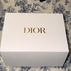 Large Christian Dior White Box with Gold Logo